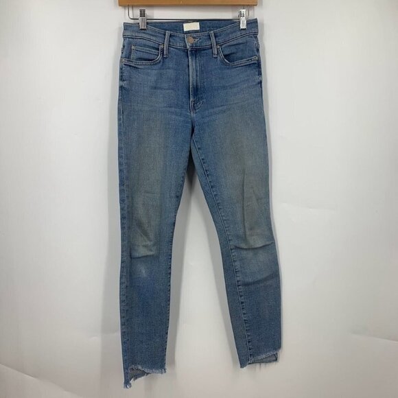 Mother Denim Women's Stunner Zip Ankle Step Fray Skinny Jeans Camp‎ Expert SZ 26 - Picture 1 of 12